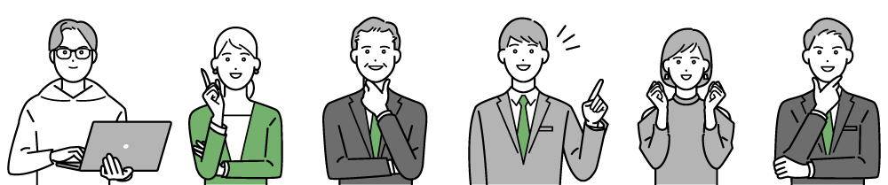 男女6人のイラスト